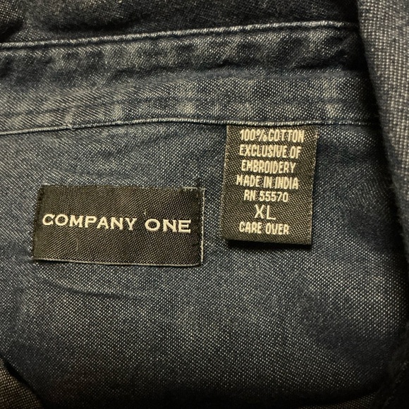 Vtg Y2K embroidered snowman denim shirt - Picture 2 of 10